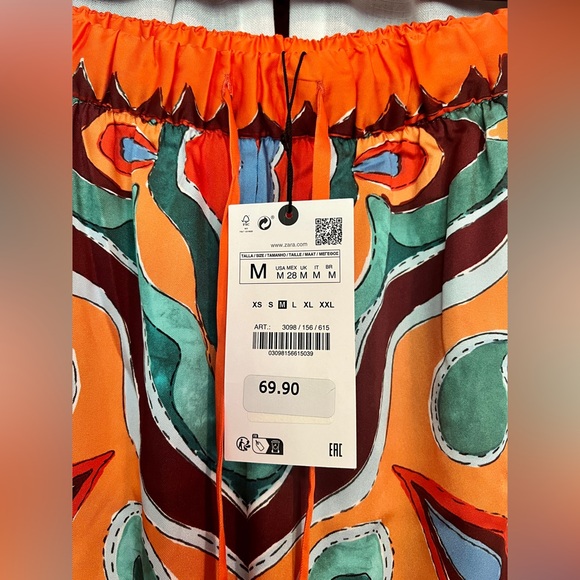 NWT Zara Flowy Printed Pants - Picture 5 of 5